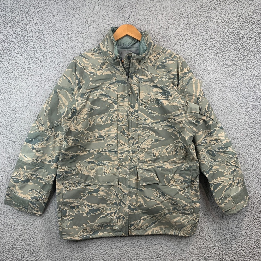 USAF APECS Parka Jacket Mens Medium Regula Digital Stripe Gore-Tex Camo Military